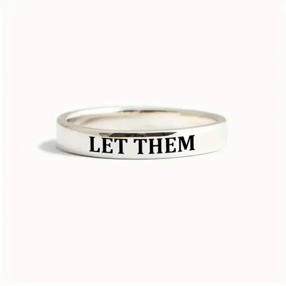 NEW Let Them ring, silver/gold let them jewelry, gift for her, motivational ring - Picture 3 of 4